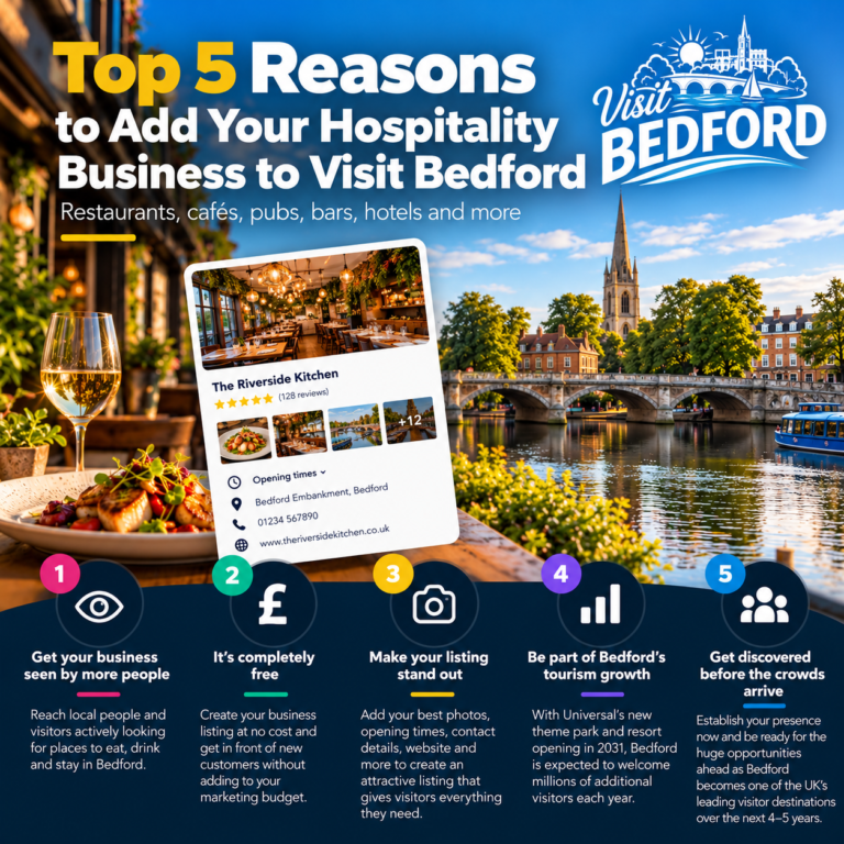 Top 5 Reasons to Add Your Hospitality Business to Visit Bedford